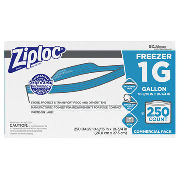 Ziploc® Double Zipper Freezer Bags, 1 Gal, 2.7 Mil, 10.56" X 10.75", Clear, 250-carton freeshipping - TVN Wholesale